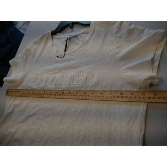 CALVIN KLEIN Women's Logo Tee L #1710-B5 - Picture 6 of 8